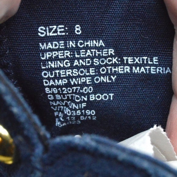 Girls Blue Suede‎ GAP Button Boots, Size 8 - Picture 10 of 10